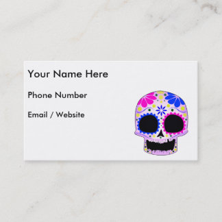 Happy Sugar Skull Design Visitekaartje