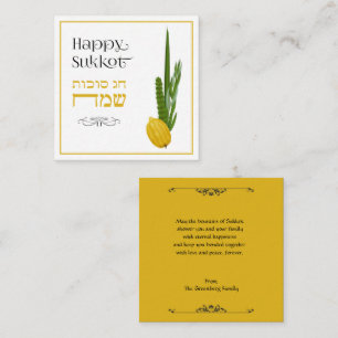 Happy Sukkot Budget Friendly Holilday Wishes Kaart Notitiekaartje