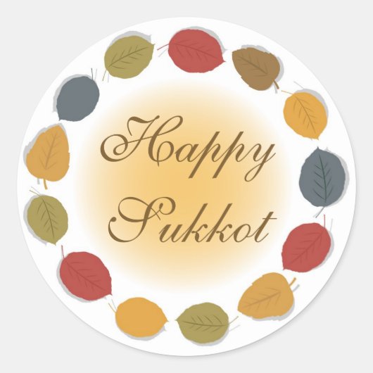 Happy Sukkot Holiday Sticker (Devant)