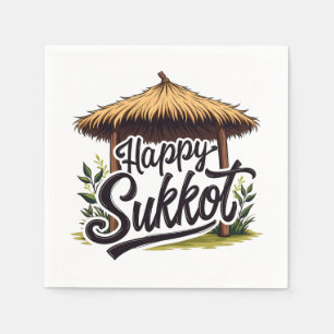 Happy Sukkot Joodse feestdag Chanoeka Servet