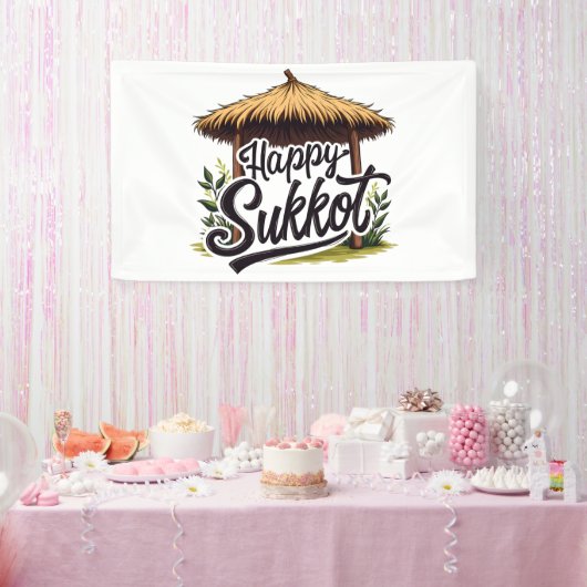 Happy Sukkot Joodse feestdag Chanoeka Spandoek (Feest)
