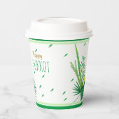 Happy Sukkot Lulav en Etrog Waterverf Pattern Papieren Bekers (Links)