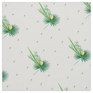 Happy Sukkot Lulav en Etrog Waterverf Pattern Stof