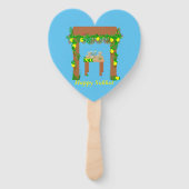 Happy Sukkot, persoonlijk Handwaaier (Achterkant)