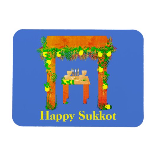 Happy Sukkot, persoonlijk Magneet (Horizontaal)