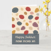 Happy Sukkot Wenskaart Kaart (Gele Bloem)