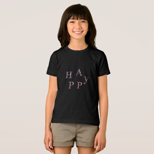Happy Summer Daisy Flower Alphabet Tri-Blend Shirt (Voorkant volledig)