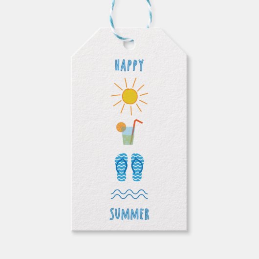 Happy Summer Gift Label Cadeaulabel (Voorkant)