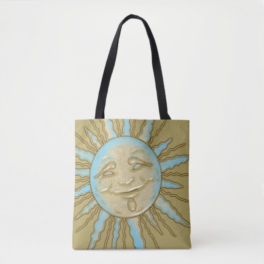 Happy Summer glimlachend Sun Artwork | CANVAS TAS (Voorkant)