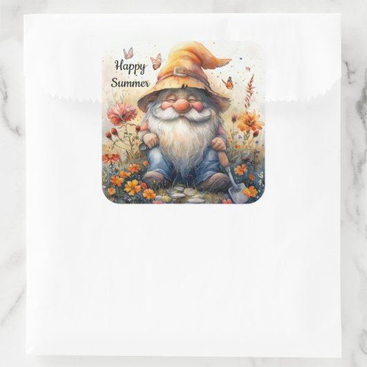 Happy Summer Gnome Sticker (Sac)