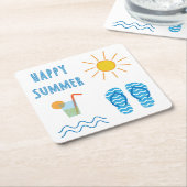 Happy Summer Onderzetter (Schuin)