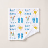 Happy Summer Pattern Bath Towel Set Bad Handdoek (Wasdoekje)