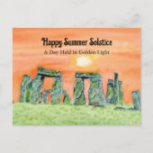 Happy Summer Solstice Stonehenge Briefkaart (Voorkant)