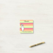 Happy Summer Stripes  Herinder Aangepast 4X3 Post-it® Notes (Op bureau)
