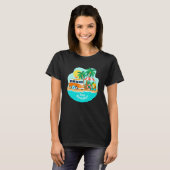 Happy Summer Sun Beach Blue Sea Trees Refreshing V T-shirt (Voorkant volledig)