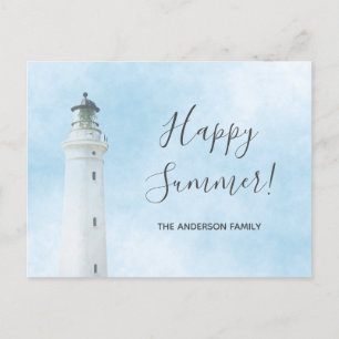 Happy Summer vuurthouse nautische oceaan zee Briefkaart