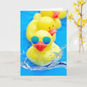 Happy Summer Yellow Duck in Sunbril Kaart (Gele Bloem)