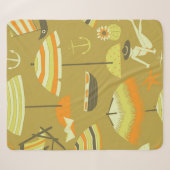 Happy Summertime Seamless Pattern Sherpa Deken (Voorkant (horizontaal))