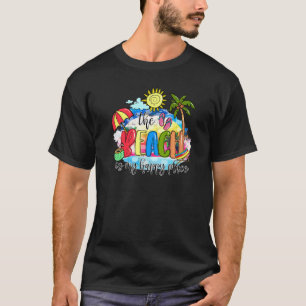 Happy Summertime Tropical Beach Summer Vibes Vacay T-shirt