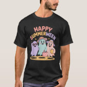 Happy Summerween Ghosts Vibes Fun Halloween T-shirt (Voorkant)
