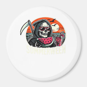 Happy Summerween Grim Reaper Watermelon Summer Hal Magneet