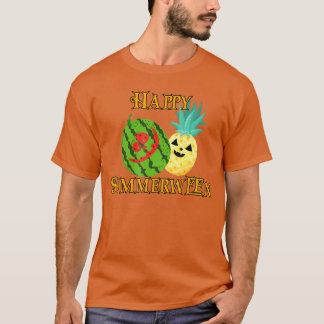 Happy Summerween Watermelon Summer Pineapple Hallo T-shirt