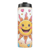 Happy Sun en Clouds Nursery Design Thermosbeker (Voorkant)