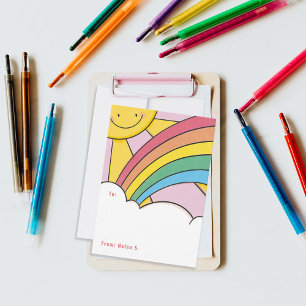 Happy Sun en Rainbow Cute Classroom Valentijn Kaart