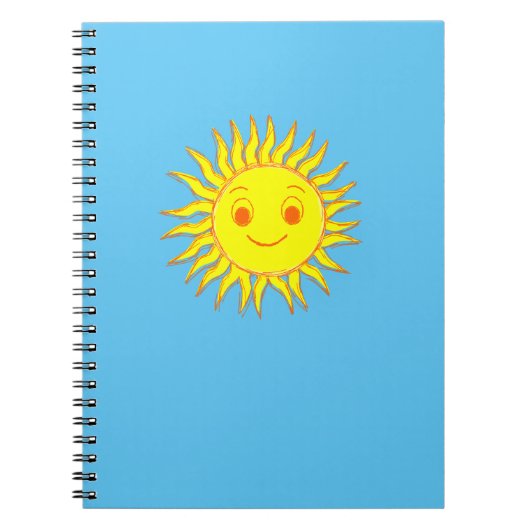 Happy Sun Face Tekening Notitieboek (Voorkant)