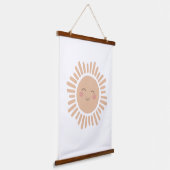 Happy Sun Neutral Nursery Decor Hangend Wandkleed (Gebogen)