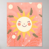 Happy Sun Nursery Wall Art Poster (Devant)