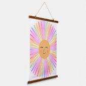 Happy Sun Rainbow Sunshine Hangend Wandkleed (Gebogen)