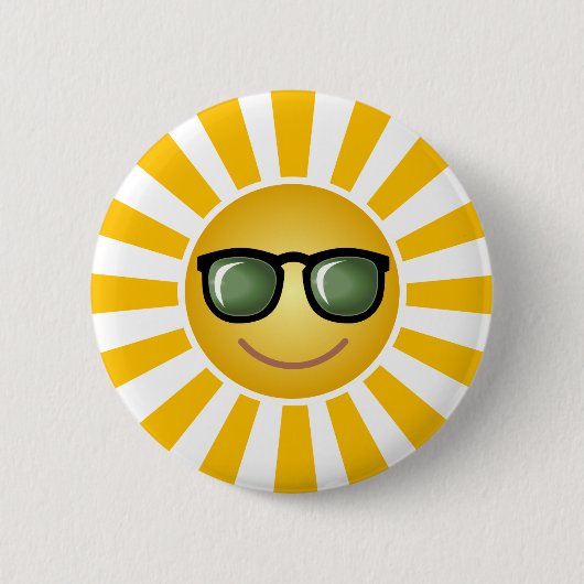 Happy Sun Ronde Button 5,7 Cm (Voorkant)