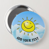 Happy Sun Round Button (Voorkant /achterkant)