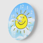 Happy Sun Round Wall klok (Hoek)