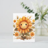 Happy Sunflower Briefkaart (Staand voorkant)