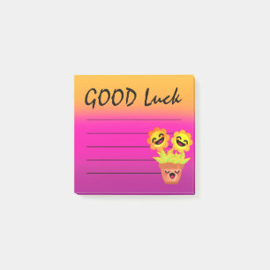 Happy Sunflower Good Luck Motivation Post-it® Notes