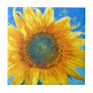 Happy Sunflower Tegeltje