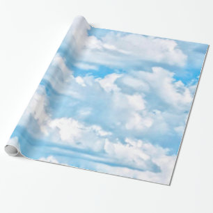 Happy Sunny Clouds Background Scenery Cadeaupapier