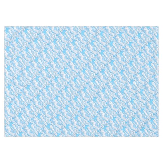 Happy Sunny Clouds Blue Background Tafelkleed (Voorkant (Horizontaal))