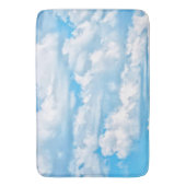 Happy Sunny Clouds over Print Background Badmat (Voorkant Verticaal)
