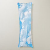 Happy Sunny Clouds over Print Background Lichaamskussen (Voorkant Verticaal)