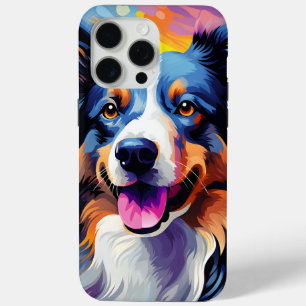 Happy Sunny Puppy Waterverf iPhone 15 Pro Max Hoesje