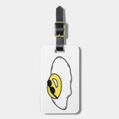 Happy Sunny Side Up Egg met gezicht - Zonnebril Bagagelabel (Voorkant verticaal)