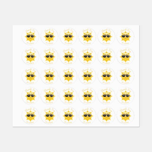 Happy Sunshine boho bedankt jullie Labels (Vel)