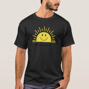 Happy Sunshine Cute Yellow Smile Face Sun glimlach T-shirt
