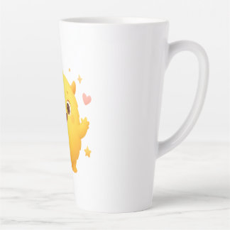 Happy Sunshine Monster Kids Mug — Cheerful Yellow Latte Mok