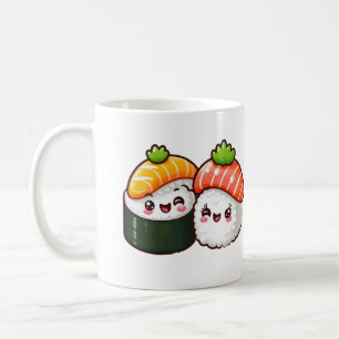 Happy Sushi – Leuke Kawaii Food Art Koffiemok