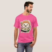Happy Sushi Roll - Joli T-Shirt Foodie Mignonne &  (Devant entier)