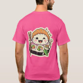 Happy Sushi Roll - Joli T-Shirt Foodie Mignonne &  (Dos)